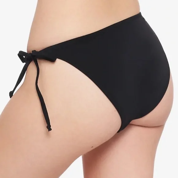 Black & White Checkered Side Tie Swim Bottoms Hot Topic - Picture 4 of 5